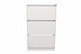 Hanah Home Zapatero Shc-530-Bb-1 Blanco con 3 Cajones